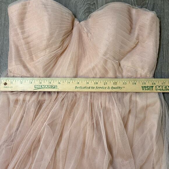 Jenny Yoo Collection Maia Convertible Strapless Tulle Dress Blush Size 14 - Picture 7 of 12